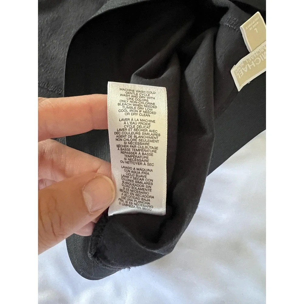 Michael Kors Leggings‎ Womens Large Black Stretch Pull On Slim Fit Yoga Pants